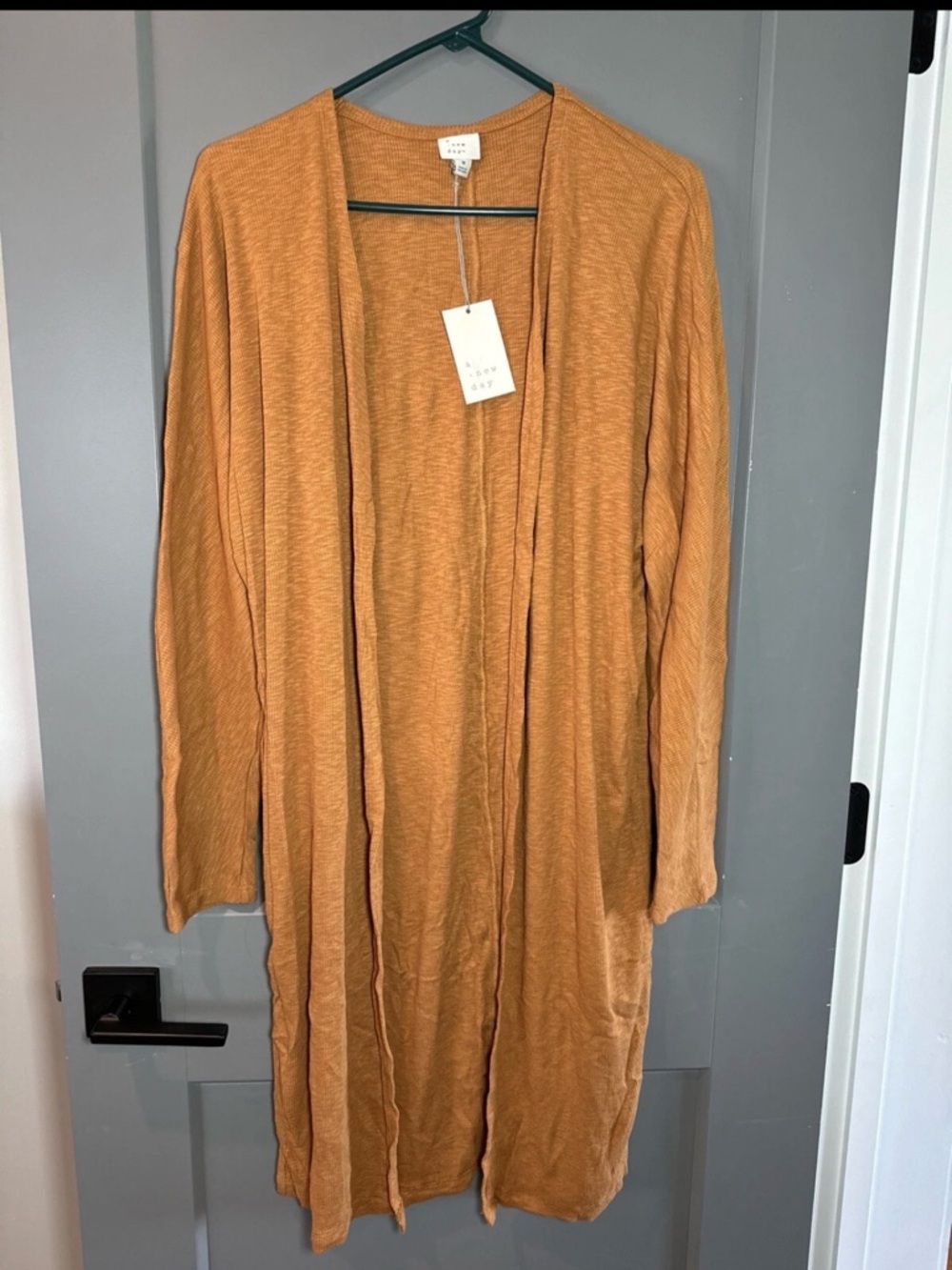Womens orange rust cardigan lightweight size M